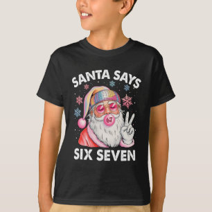 Camiseta Papá Noel Divertido Dice Seis Siete Navidad 67 Mem