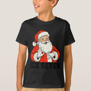Camiseta Papá Noel Divertido Dice Seis Siete Navidad 67 Mem