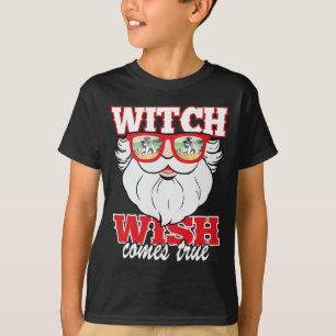 Camiseta Papá Noel Divertido Gafas de sol Bruja Deseo se Cu