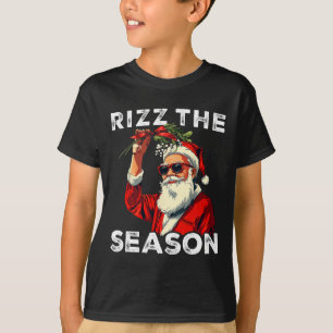 Camiseta Papá Noel Divertido Meme Rizz La Temporada Chiste