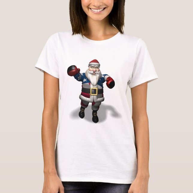 Camiseta Papá Noel en el día del boxeo (Anverso)