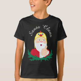 Camiseta Papá Noel en el gorra de pollos, pulgares, Navidad
