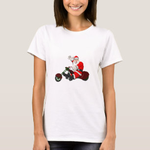 Camiseta Papá Noel en el motor Trike