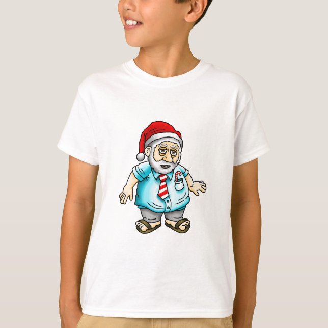 Camiseta Papá Noel en las sandalias (Anverso)