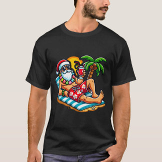 Camiseta Papá Noel en traje de baño Fiesta de Navidad de ve