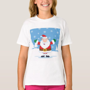 Camiseta Papá Noel en una escena invernal nevada