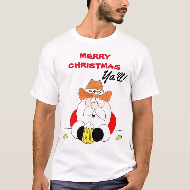 Camiseta Papá Noel en WhitTexas, navidad, ¡se van a poner c (Anverso)