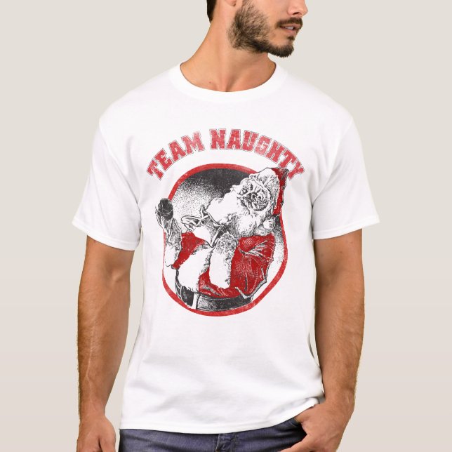 Camiseta Papá Noel - equipo travieso (Anverso)