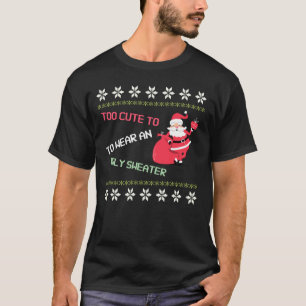 Camiseta Papá Noel es demasiado lindo para usar un divertid