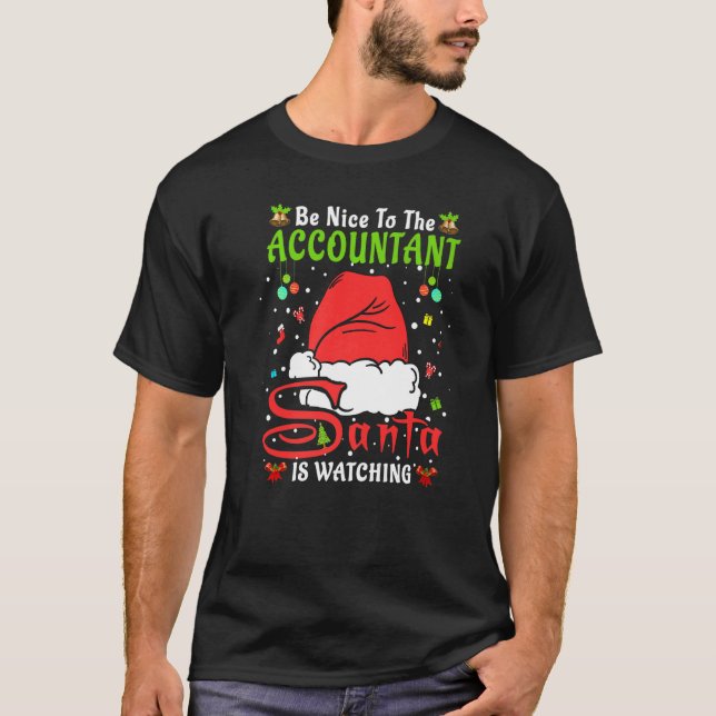 Camiseta Papá Noel Estará Bien Con El Contador Chris (Anverso)