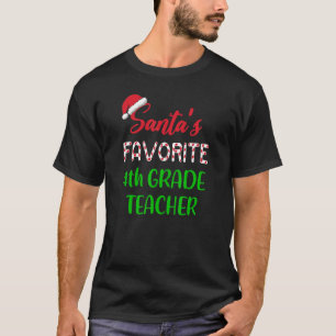 Camiseta Papá Noel favorita 4º grado Profesora Navidad