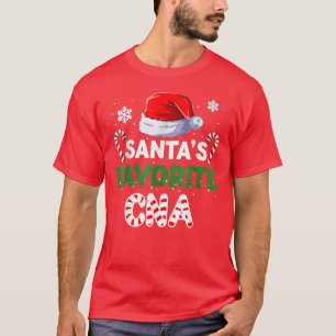 Camiseta Papá Noel favorito de la enfermera CNA Lover Santa