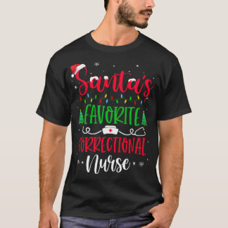 Camiseta Papá Noel favorito de la enfermera correccional Na