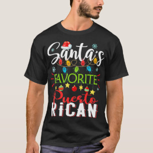 Camiseta Papá Noel favorito de Puerto Rico enciende Santa H