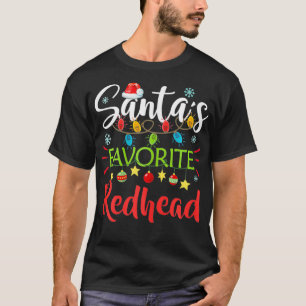 Camiseta Papá Noel favorito Noel navideño luz Santa Hat C