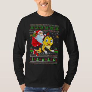 Camiseta Papá Noel Feo de Navidad montando Abejorro de Navi