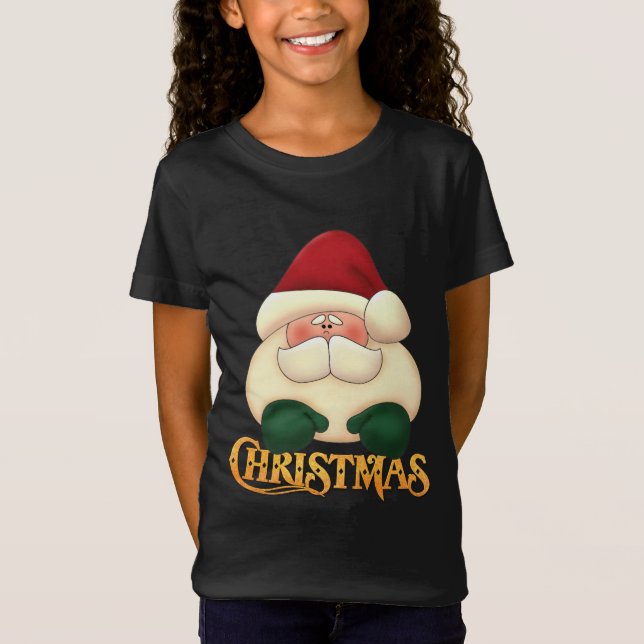 Camiseta Papá Noel festivo con Navidades Arte de Word (Anverso)