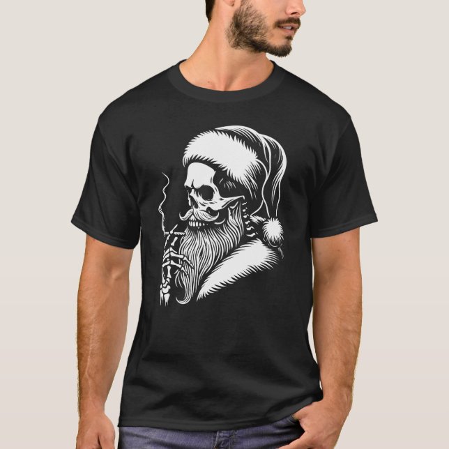 Camiseta Papá Noel fumando un cigarrillo (Anverso)