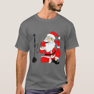 Camiseta Papá Noel Fumar Shisha Agua Regalo Ou