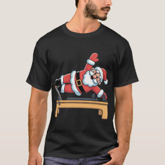 Camiseta Papá Noel haciendo Pilates Amante del gimnasio div