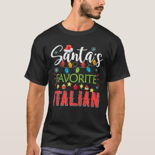 Camiseta Papá Noel italiano favorito enciende a Santa Hat C