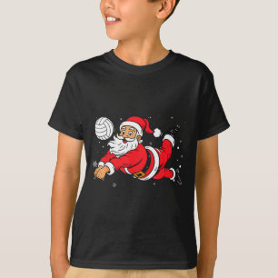 Camiseta Papá Noel jugando voleibol pijama de Navidad Cool