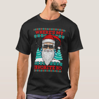 Camiseta Papá Noel malvado de los hombres donde está mi fav