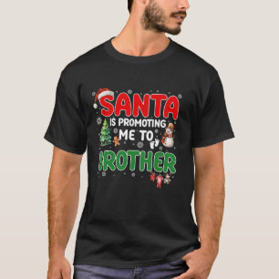 Camiseta Papá Noel me está ascendiendo a Hermano Embarazo