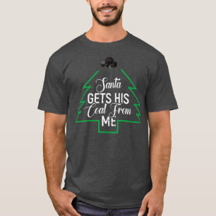 Camiseta Papá Noel me saca el carbón. Por los mineros de ca