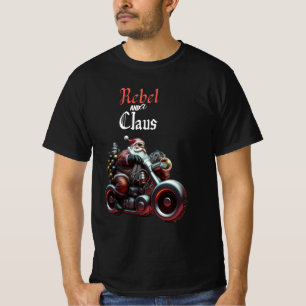 Camiseta Papá Noel Motero Festivo Caprichoso