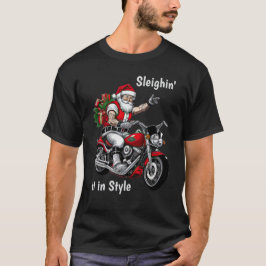 Camiseta Papá Noel motociclista