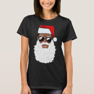 Camiseta Papá Noel Noel negro Noel Santa Afro Americano