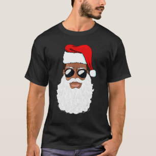 Camiseta Papá Noel Noel negro Noel Santa Afro Americano