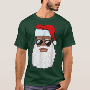 Camiseta Papá Noel Noel negro Noel Santa Afro Americano