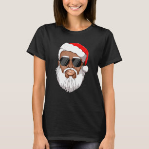 Camiseta Papá Noel Noel negro Noel Santa Afro Americano