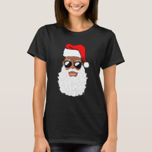Camiseta Papá Noel Noel negro Noel Santa Afro Americano