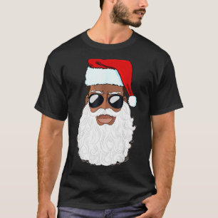 Camiseta Papá Noel Noel negro Noel Santa Afro Americano