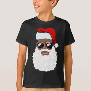 Camiseta Papá Noel Noel negro Noel Santa Afro Americano