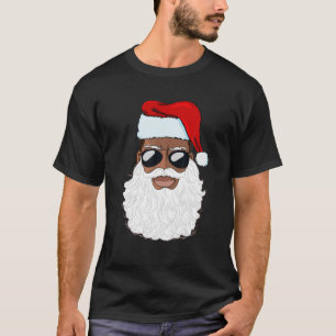 Camiseta Papá Noel Noel negro Noel Santa Afro Americano