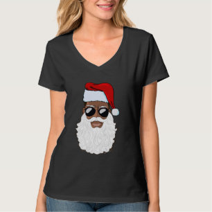 Camiseta Papá Noel Noel negro Noel Santa Afro Americano