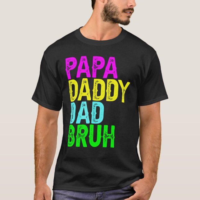 Camiseta Papá Noel Papá Bruh Día del Padre Papá y Papi (Anverso)