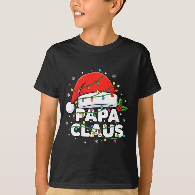 Camiseta Papa Noel Papá Navidad Luces De Navidad Familia Pa (Anverso)