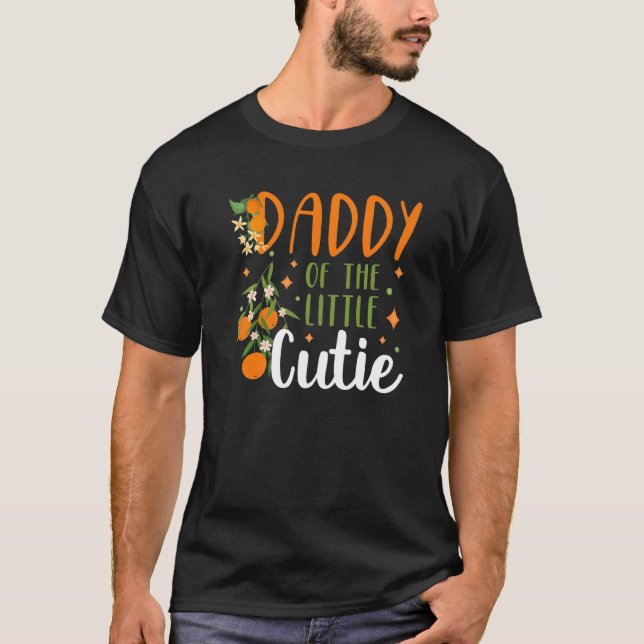 Camiseta Papá Noel Pequeño Cutie Naranja Baby Shower 1ª Bir (Anverso)