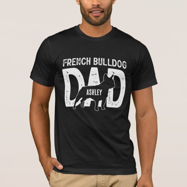 Camiseta Papá Noel, perro Bulldog francés (Anverso)