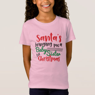 Camiseta Papá Noel personalizado trayendo al bebé Hermano H