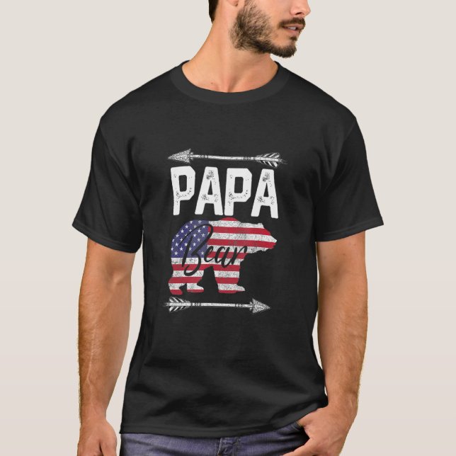 Camiseta Papá Noel portaba la bandera estadounidense el 4 d (Anverso)