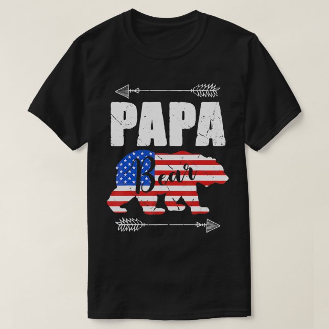 Camiseta Papá Noel portaba la bandera estadounidense el 4 d (Diseño del anverso)