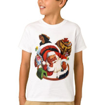 Papá Noel que juega con los trenes