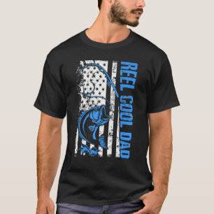 Camiseta Papá Noel Reel Guay Pescador Papá Bandera Estadoun