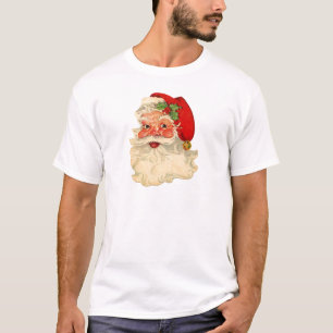 Camiseta Papá Noel rojo y blanco del vintage